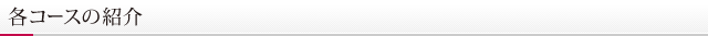 各コースの紹介